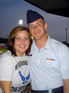 Airman First Class  Colton Read with his wife, Jessica.