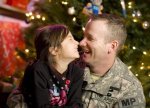 John Piccinin surprised his daughter, Hanna, 6, by showing up at South Elementary School in Bellingham.